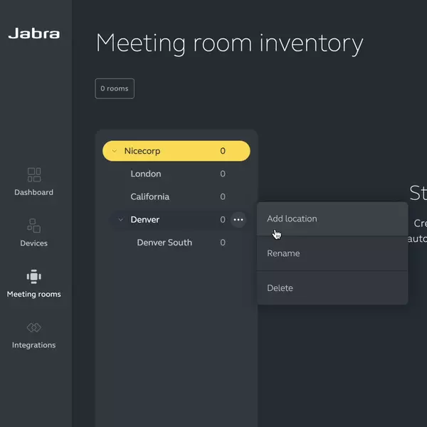 Jabra+ for Admins – tworzenie lokalizacji